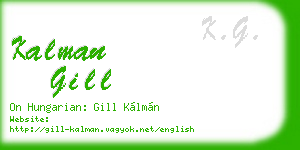 kalman gill business card